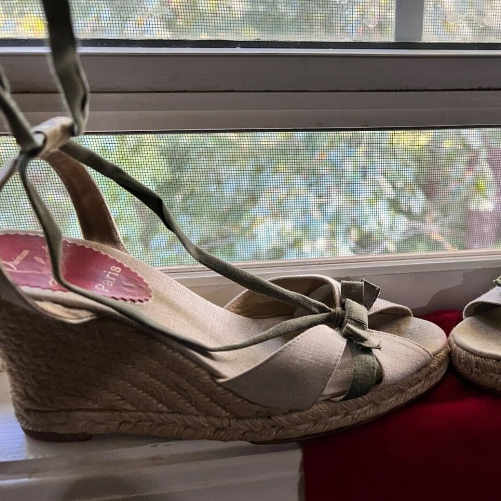 Christian Louboutin Isabelle 100 platform wedge espadrilles